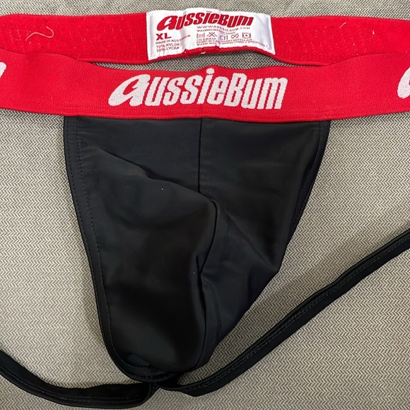 Aussiebum Black Nylon Lycra Jock Jockstrap - Picture 2 of 2